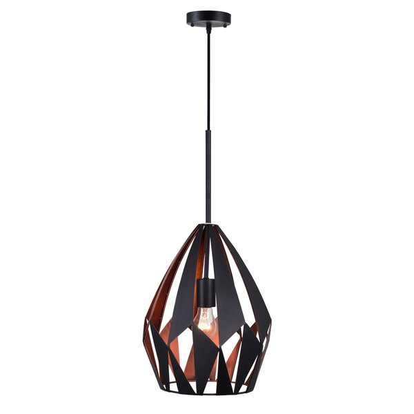 Cwi Lighting 1 Light Down Pendant With BlackCopper Finish 1114P20-1-271